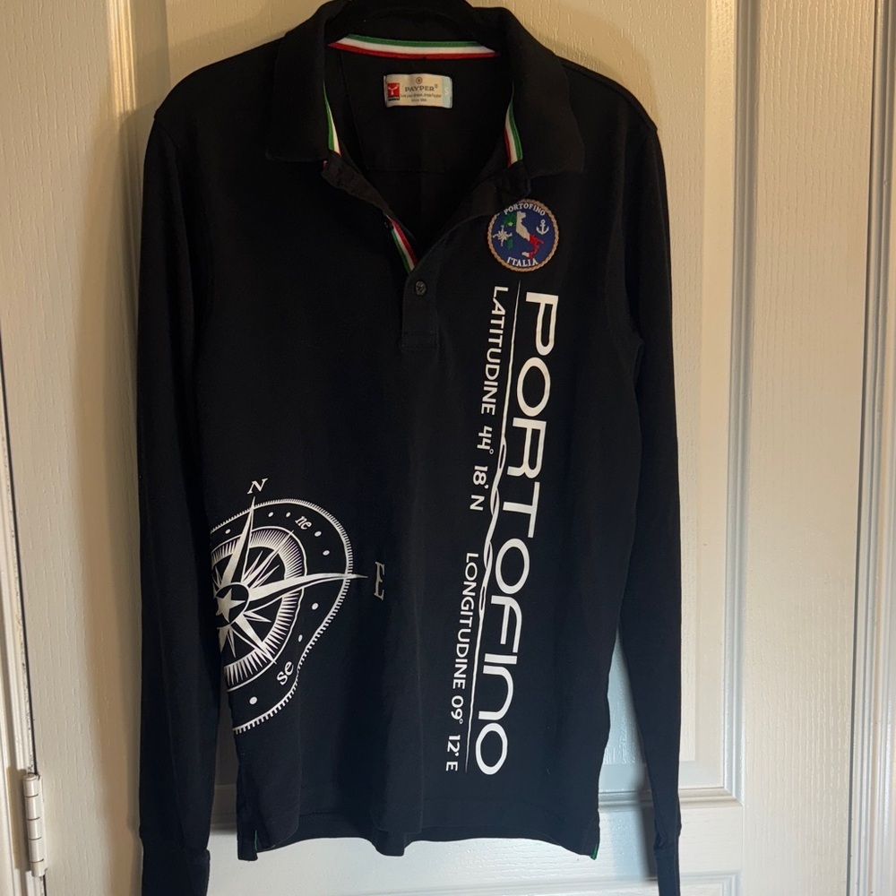 Payper‎ Black Polo Shirt with Italian Accents
